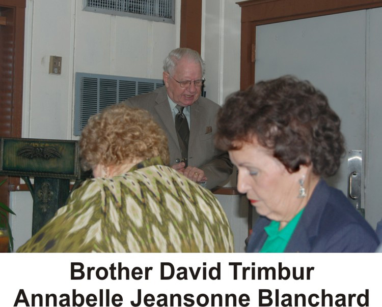 Brother David Trimbur,Annabelle Jeansonne Blanchard.